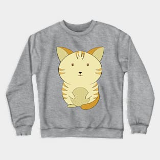 An adorable yellow kitten Crewneck Sweatshirt